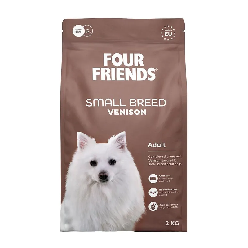 FourFriends Dog Small Breed Venison Torrfoder till Hund - Köp online