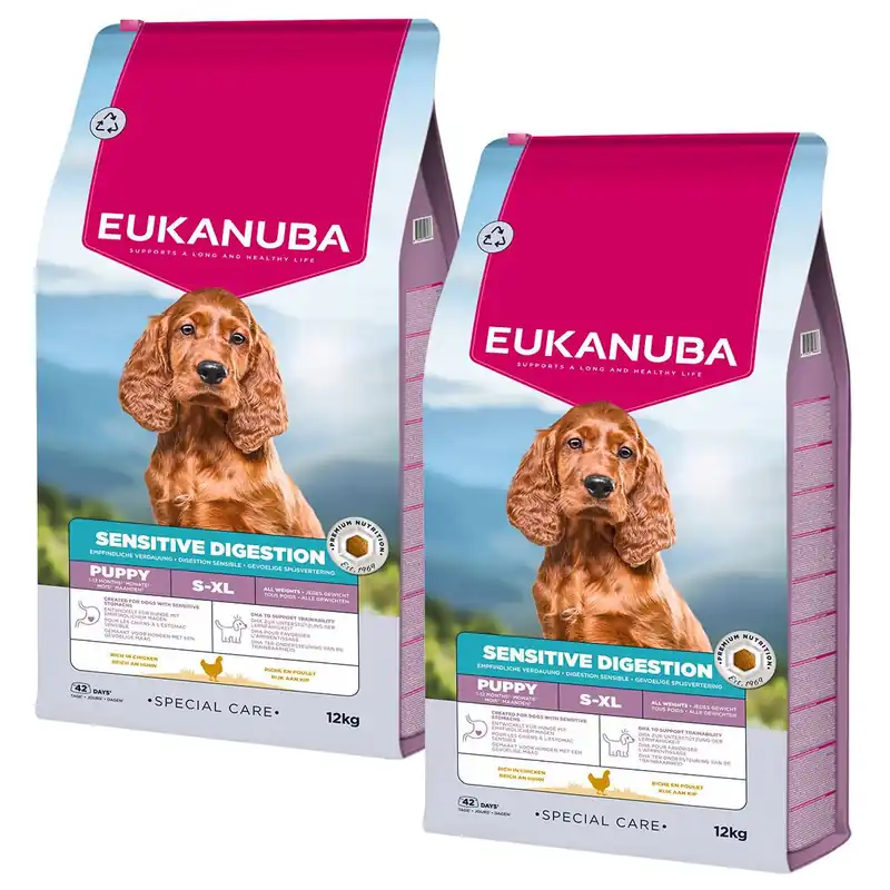Handla online | Eukanuba Special Care Puppy Sensitive Digestion 2 x 12 kg