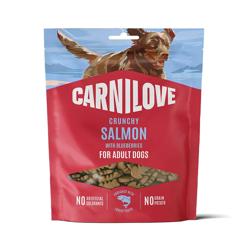 Carnilove Dog Crunchy Snack Salmon with Blueberries Hundgodis 200 g - Passa på