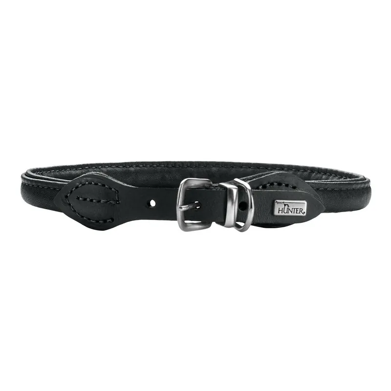 Skynda dig | Hunter Round & Soft Hundhalsband Svart