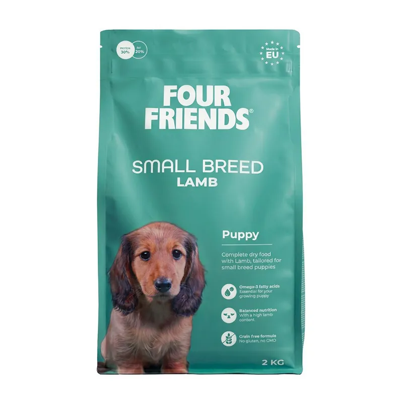 Nedsatt pris | FourFriends Dog Small Breed Puppy Lamb Torrfoder till Valp