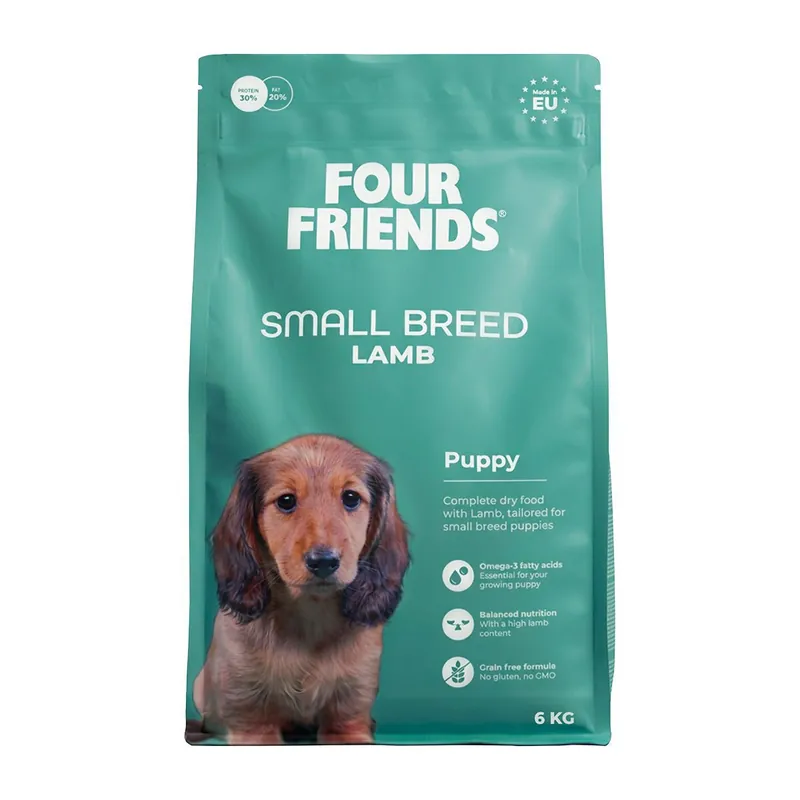 Finns tillgänglig | FourFriends Dog Small Breed Puppy Lamb Torrfoder till Valp