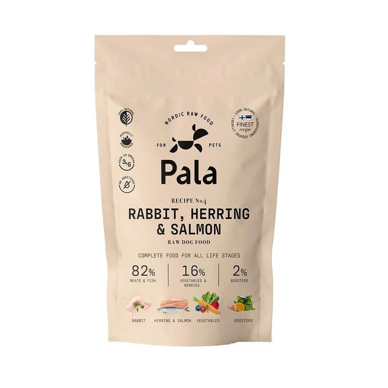 Pala 4 Rabbit, Herring & Salmon Lufttorkad Spannmålsfri Hundmat | Bästa pris