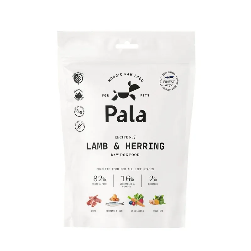 Pala 7 Lamb & Herring Lufttorkad Spannmålsfri Hundmat | Prisnedsättning