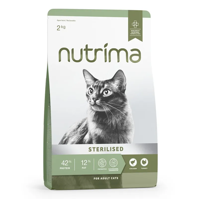 Nutrima Cat Adult Sterilised Chicken & Turkey Torrfoder till Katt | Snabb frakt