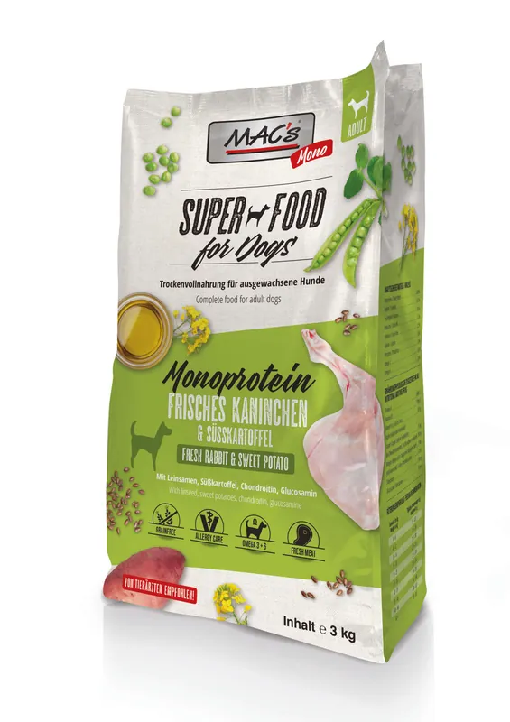 Rabatt | Monoprotein Rabbit Torrfoder för Hund - 3 kg