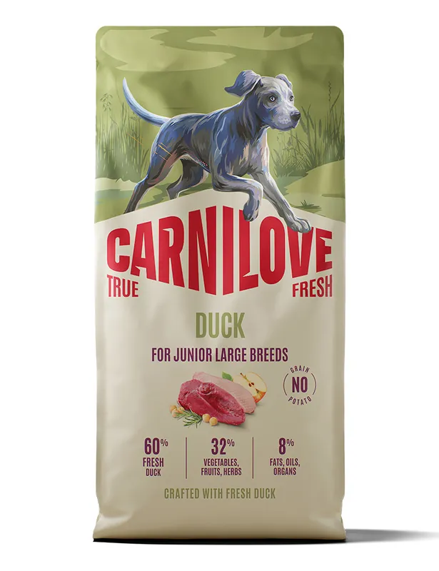 True Fresh Duck Large Junior Torrfoder för Valpar - 12 kg | Ny produkt