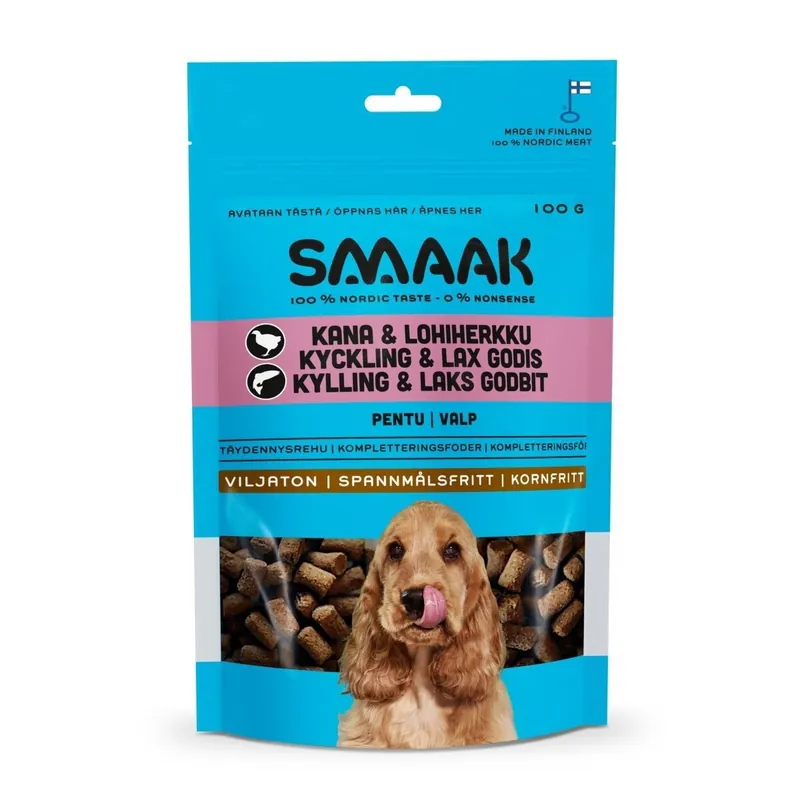 SMAAK Puppy Valpgodis Kyckling & Lax 100 g - Erbjudandet går snart ut
