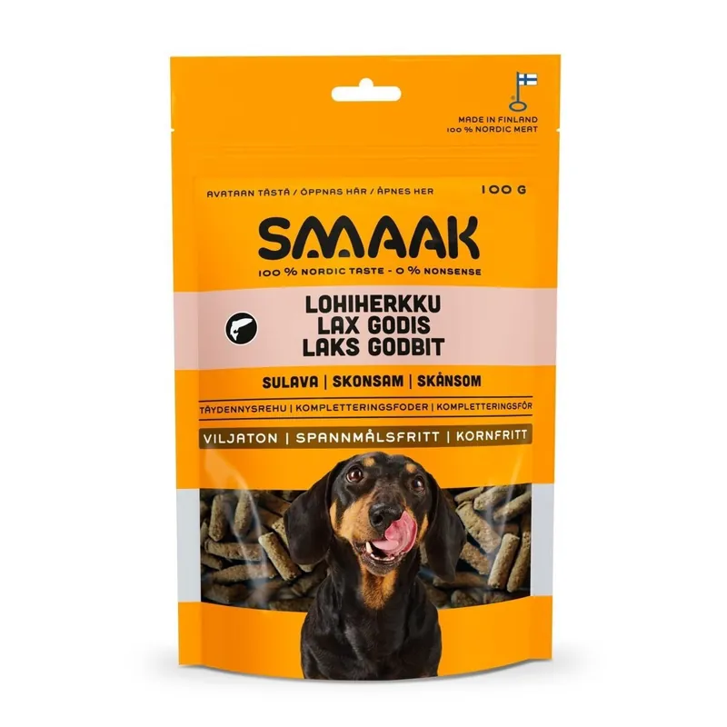 SMAAK Dog Adult Hundgodis Skonsam Lax 100 g | Outlet