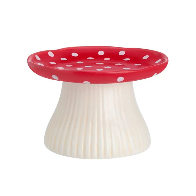 Little&Bigger Mushroom Love Upphöjd Kattskål Flugsvamp | Favorit