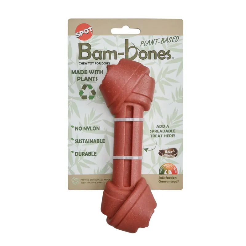 Bam-Bones Knot Bone Beef Tuggleksak till Hund 19 cm | Så länge lagret räcker