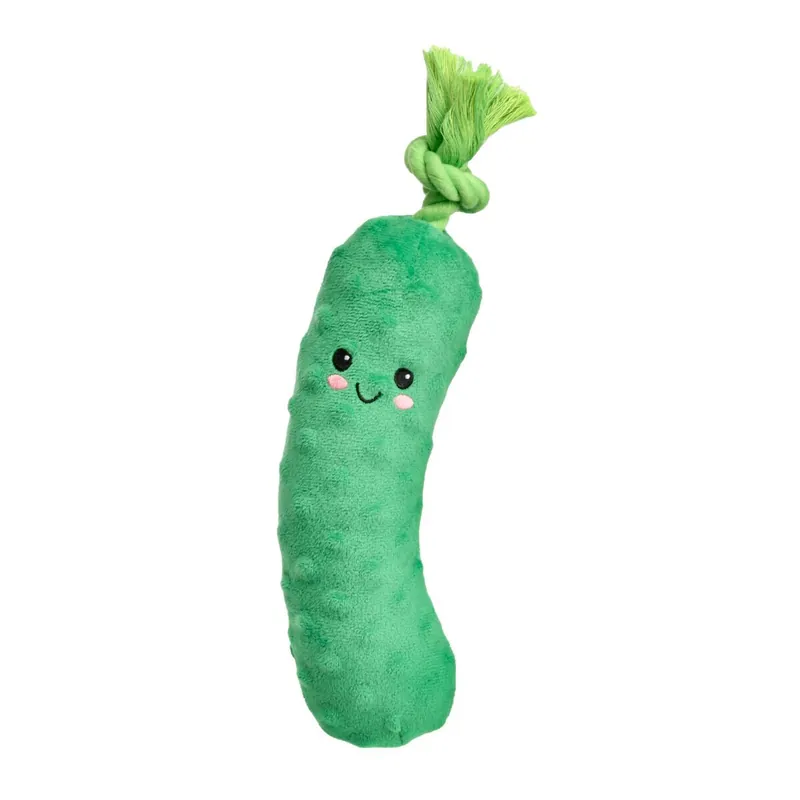 Säker betalning - Little&Bigger Food Market Gurka med Rep Hundleksak 29 cm