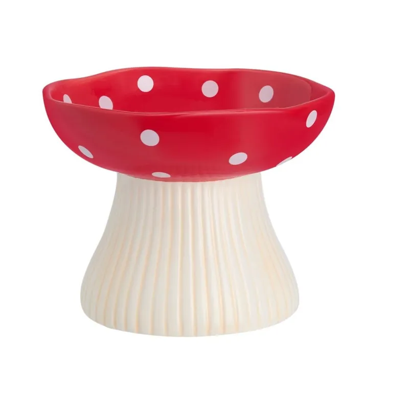 Nytt lägre pris - Little&Bigger Mushroom Love Upphöjd Matskål Flugsvamp