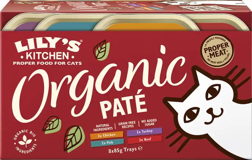Organic Paté Trays Multipack Våtfoder för Katt - 8 x 85 g - Hög kvalitet