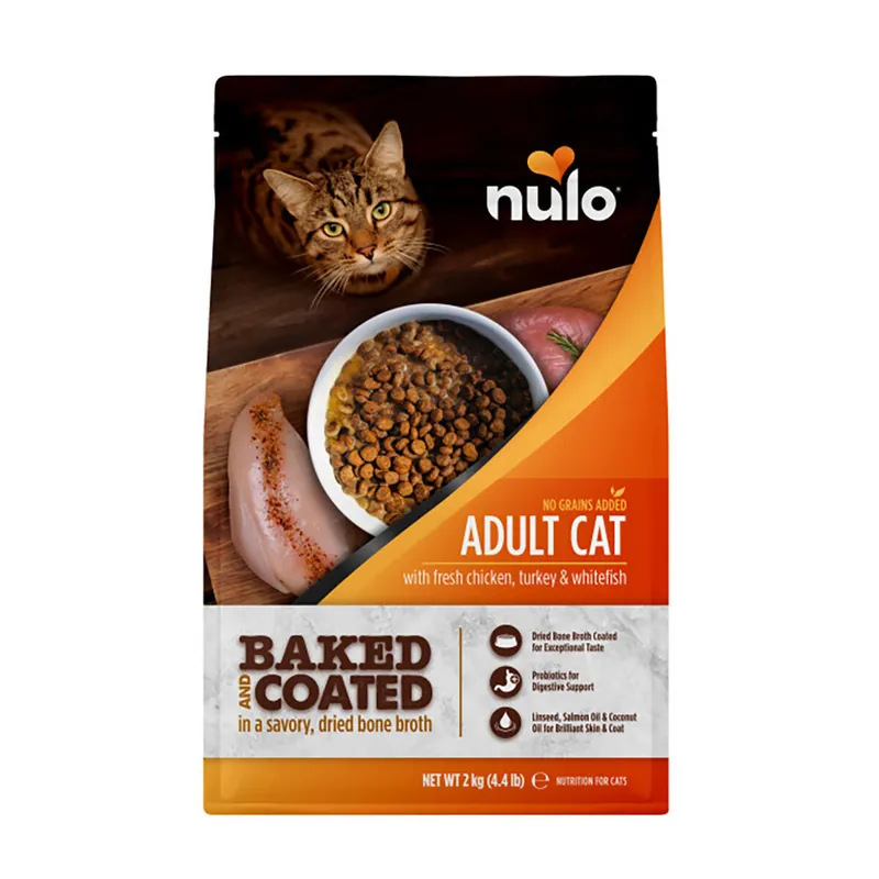 Snabb leverans - Nulo Baked & Coated Cat Adult Fresh Chicken, Turkey & Whitefish Torrfoder till Katt