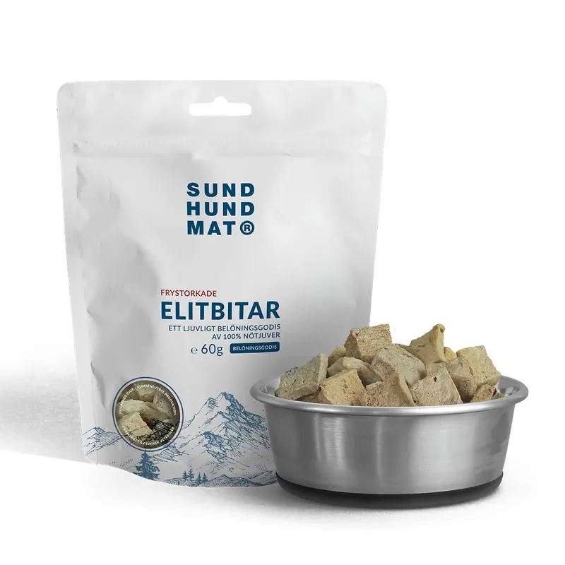 Rabatt | Sund Hundmat Frystorkade Elitbitar 60g