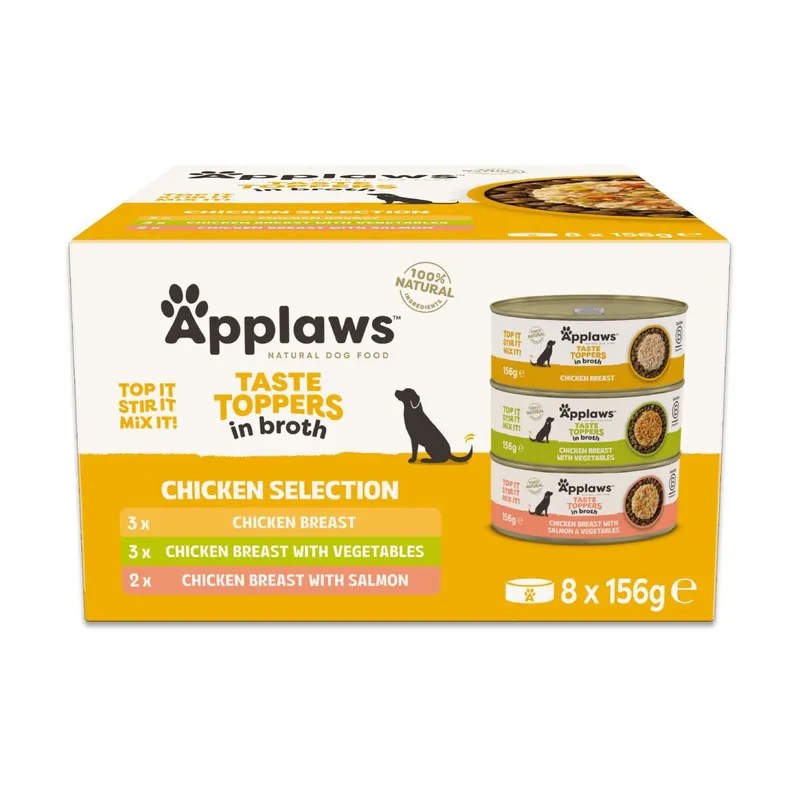 Köp nu - Applaws Smaksättare till Hundfoder Buljong Multipack 8x156g