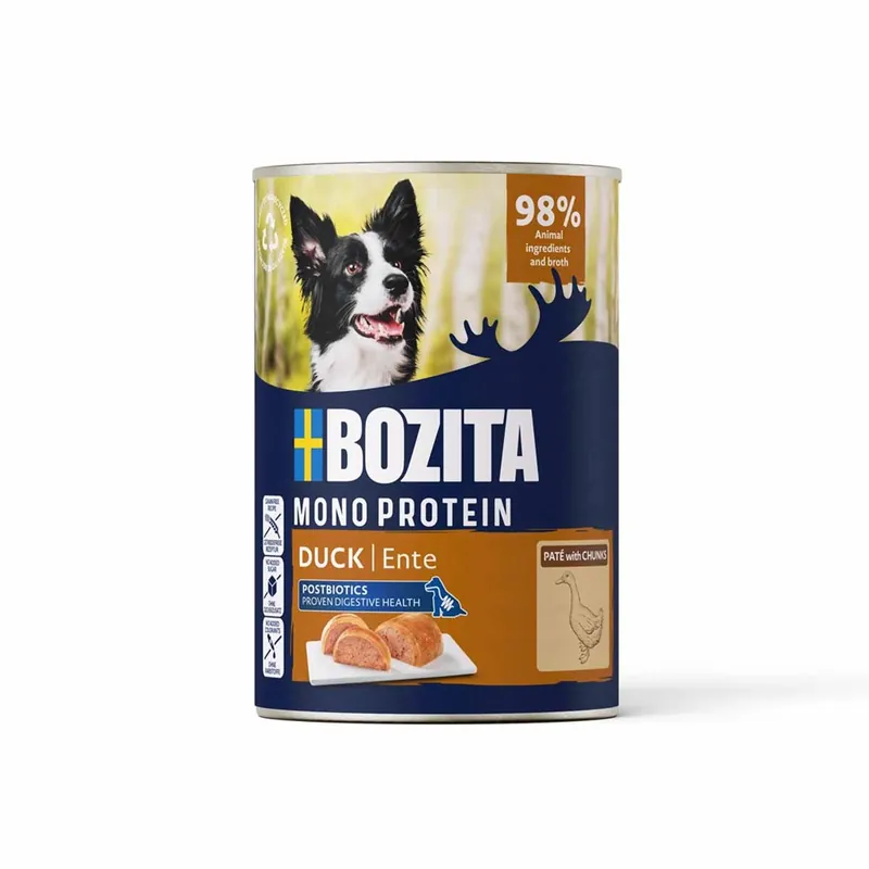 Slutrea | Bozita Dog Pate Duck Våtfoder till hund 6x400g