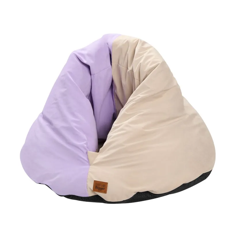 Little&Bigger Snuggly Triangel Kattigloo Lila/Beige | Kampanj