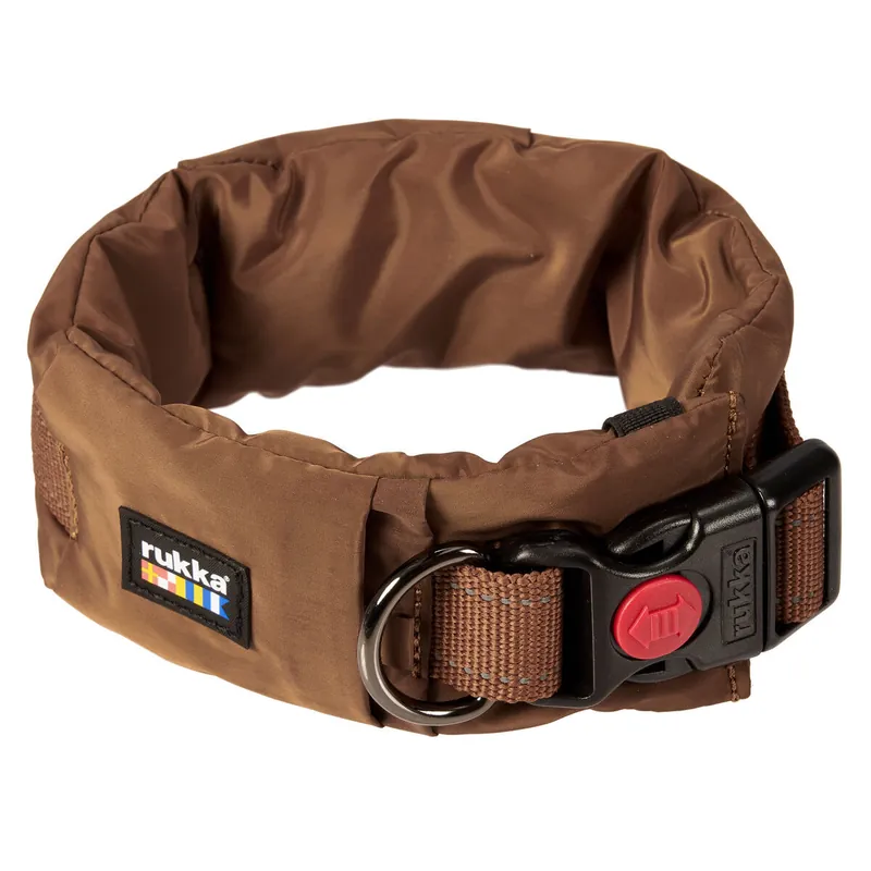 Rukka Puff Hundhalsband Brun - Nytt hos oss