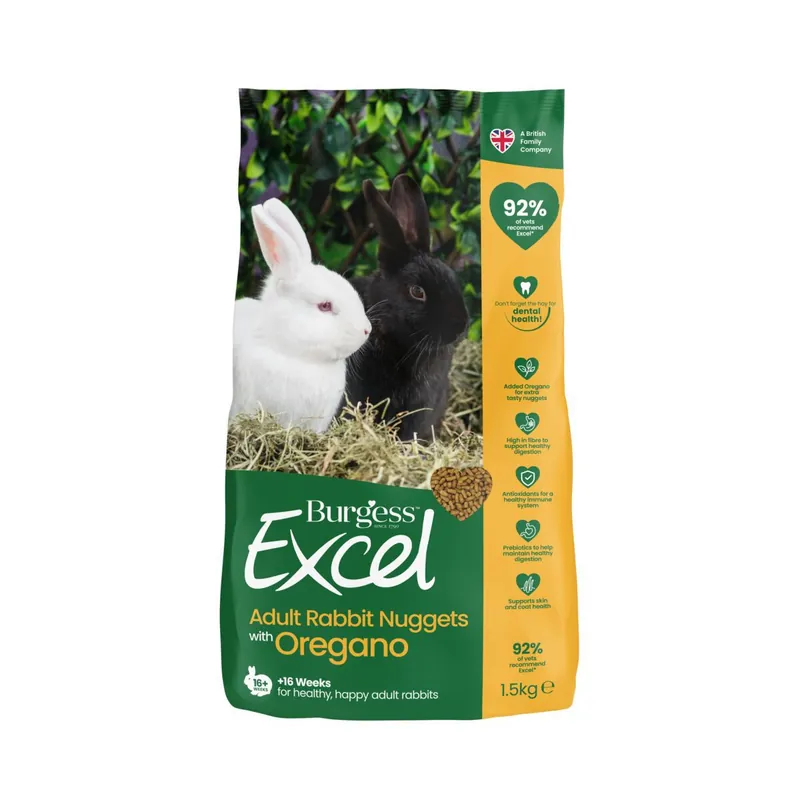 Burgess Excel Rabbit Adult Oregano Kaninfoder 1,5 kg - Direkt från tillverkaren