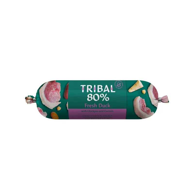 Begränsat antal | Tribal Dog 80% Duck Sausage Hundfoder 300 g