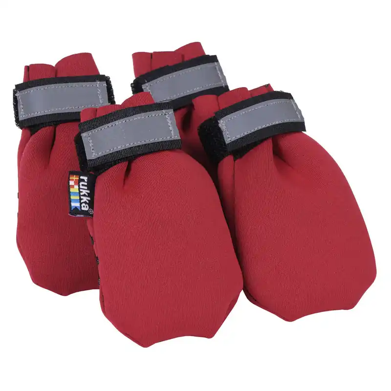 Rukka Neoprene Hundskor Röd 4-pack | Skynda dig