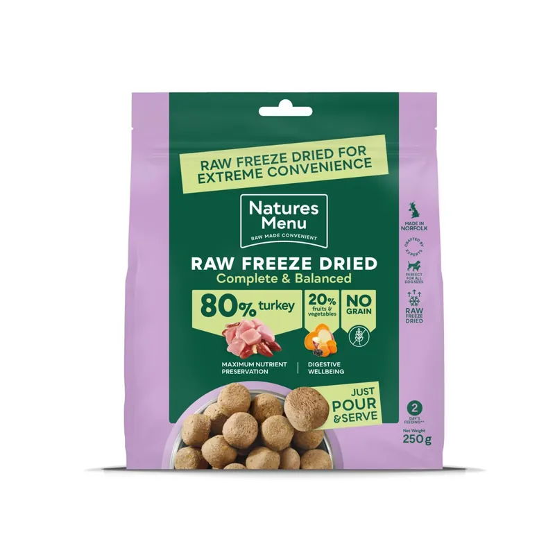 Dagens deal | NaturesMenu Dog Freeze Dried Turkey Frystorkat Hundfoder