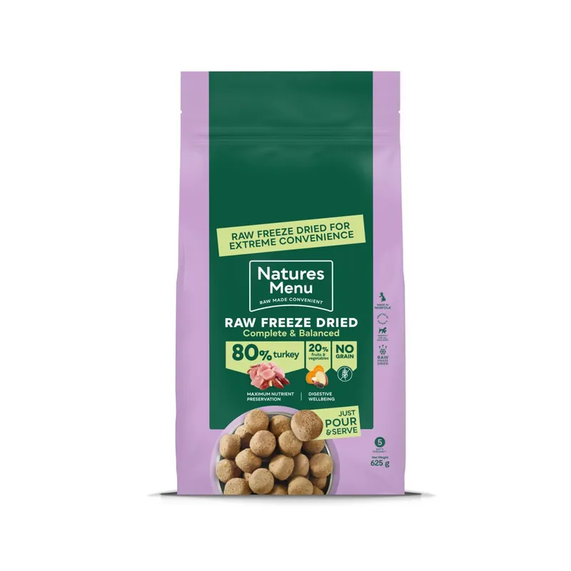 NaturesMenu Dog Freeze Dried Turkey Frystorkat Hundfoder | Handla säkert