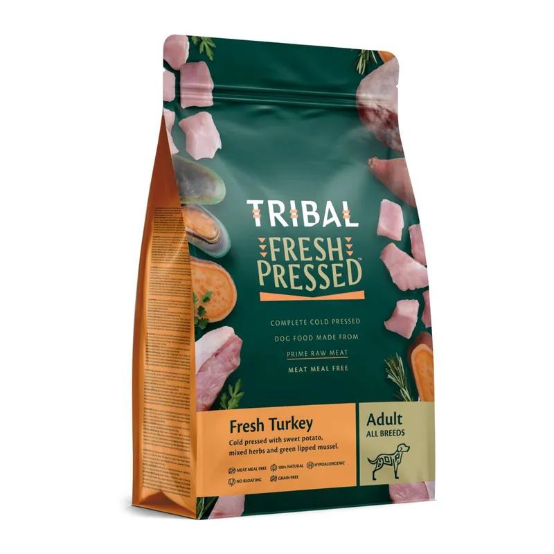 Tribal Fresh Pressed Dog Adult Turkey Torrfoder till Hund 2,5 kg | Begränsat antal