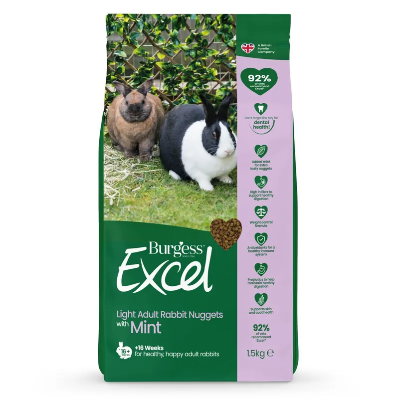 Beställ nu - Burgess Excel Rabbit Light Kaninfoder 1,5 kg