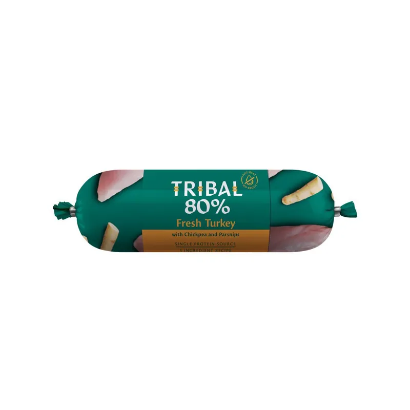 Tribal Dog 80% Turkey Sausage Hundfoder 300 g | Finns tillgänglig
