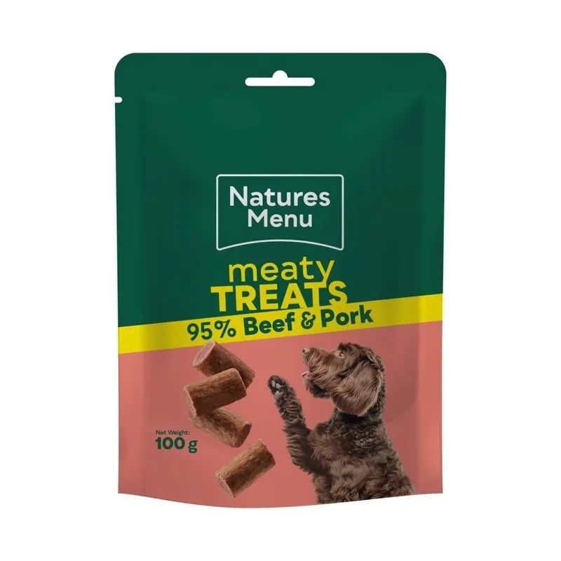 Rekommenderas | Natures Menu Hundgodis Nötkött & Fläsk 100 g