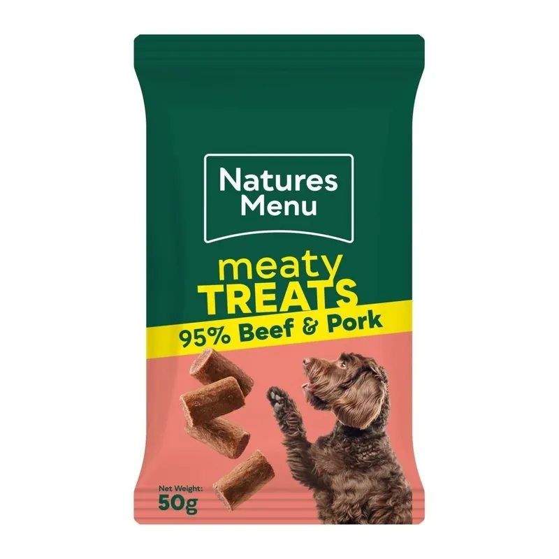 Finns att beställa - Natures Menu Hundgodis Beef & Pork 50 g