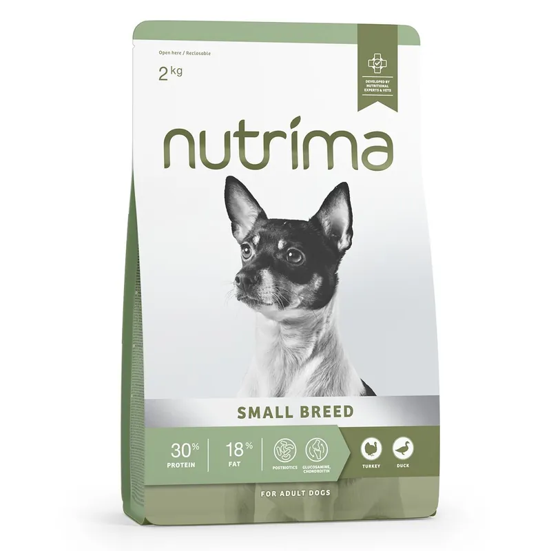 Rabatt | Nutrima Dog Adult Small Breed Turkey & Duck Torrfoder till Hund