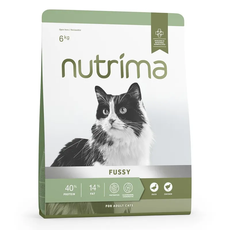 Nutrima Cat Adult Fussy Duck & Chicken Torrfoder till Katt - Kanonerbjudande