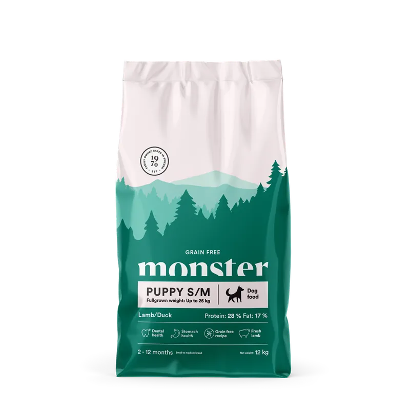 Monster Dog Grain Free Puppy All Breed Lamb/Duck 12 kg | Under begränsad tid