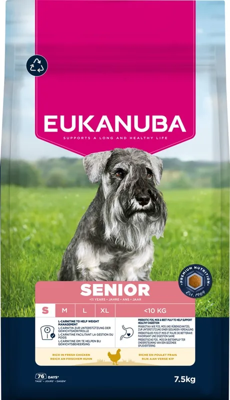 Eukanuba Dog Senior Small 7,5 kg - Direkt från fabriken