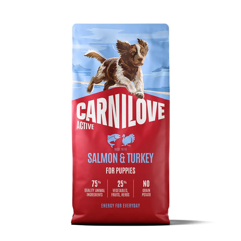 Erbjudandet går snart ut | Carnilove Puppy Active Salmon & Turkey Torrfoder till Valp