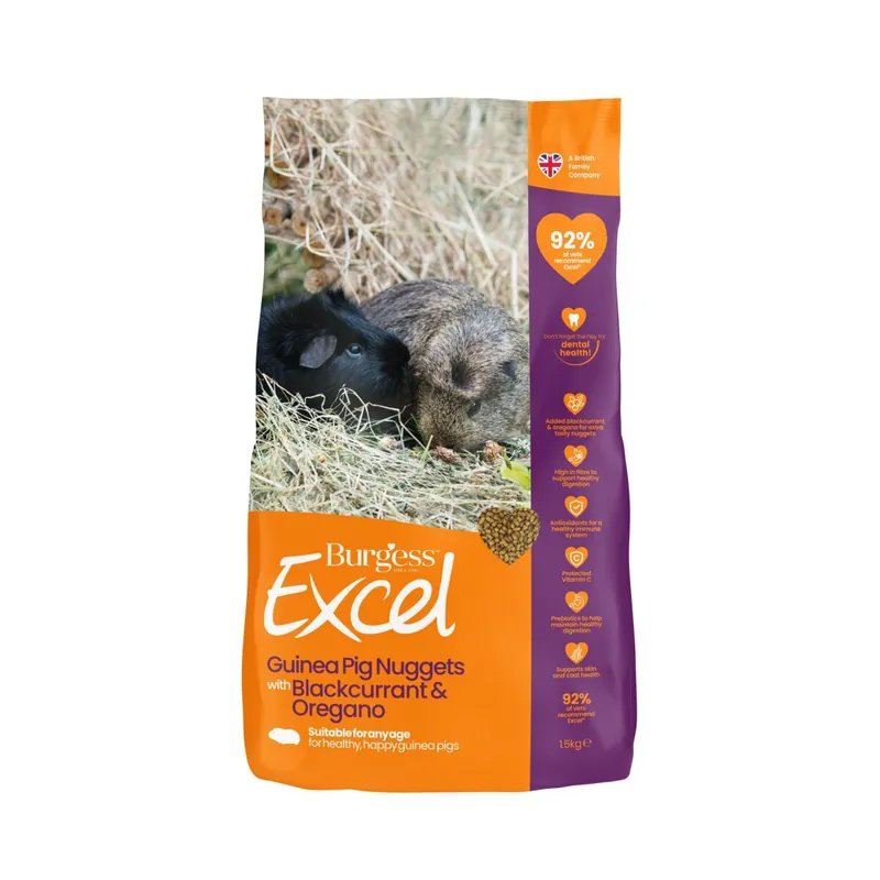 Burgess Excel Guinea Pig Blackcurrant & Oregano Marsvinsfoder 1,5 kg | Bra pris