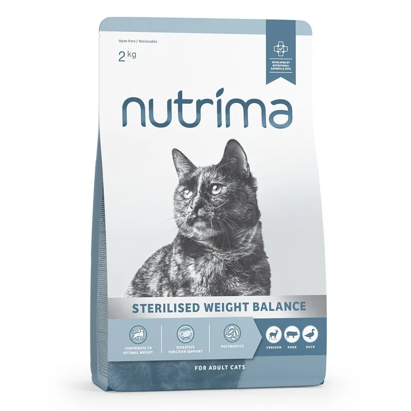 Rea - Nutrima Cat Adult Sterilised Weight Balance Venison, Pork & Duck Torrfoder till Katt