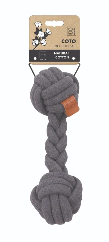 Hundleksak Duo Ball Grey - 28 cm - Expressfrakt