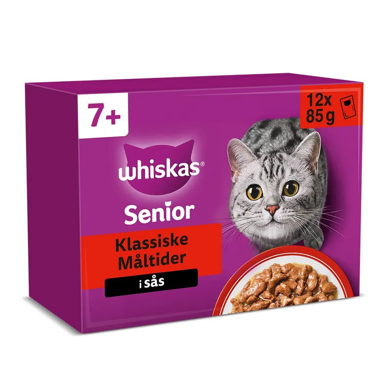 Whiskas 7+ Våtfoder till Katt Senior 12x85g - Finns i lager