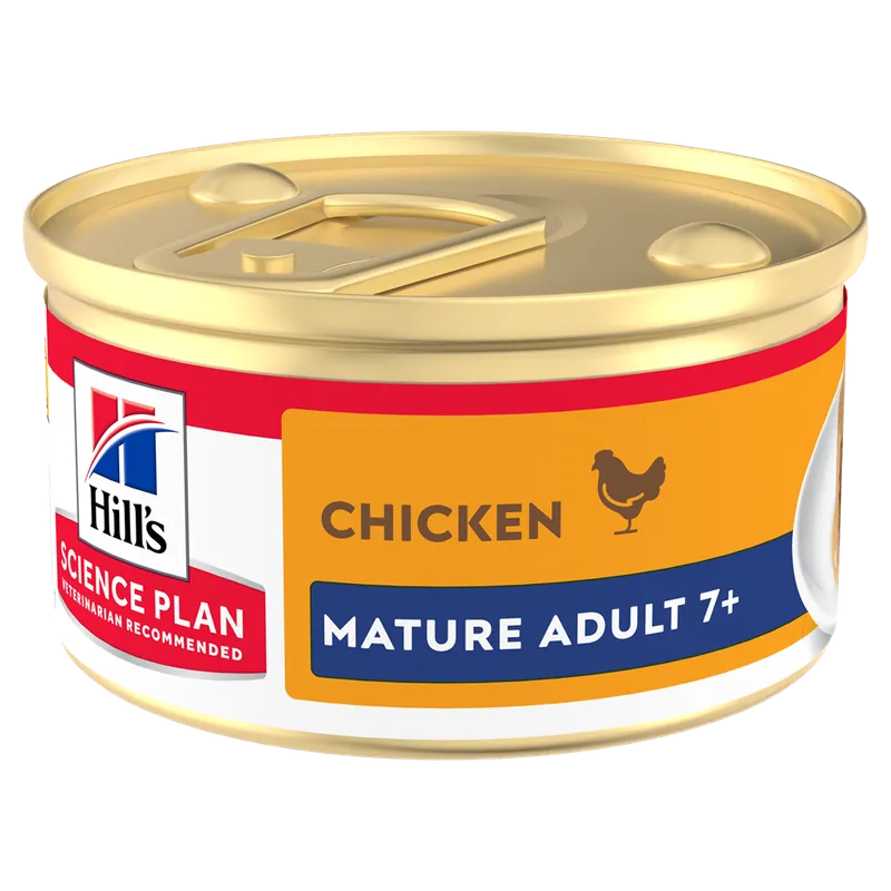 Hills Science Plan Feline Mature Mousse Chicken 12x85g - Så länge lagret räcker