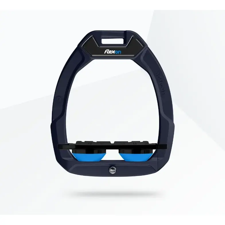 Så länge lagret räcker - Plat Grip Säkra Stigbyglar Marin/Svart/Blå Flex-On Safe-On
