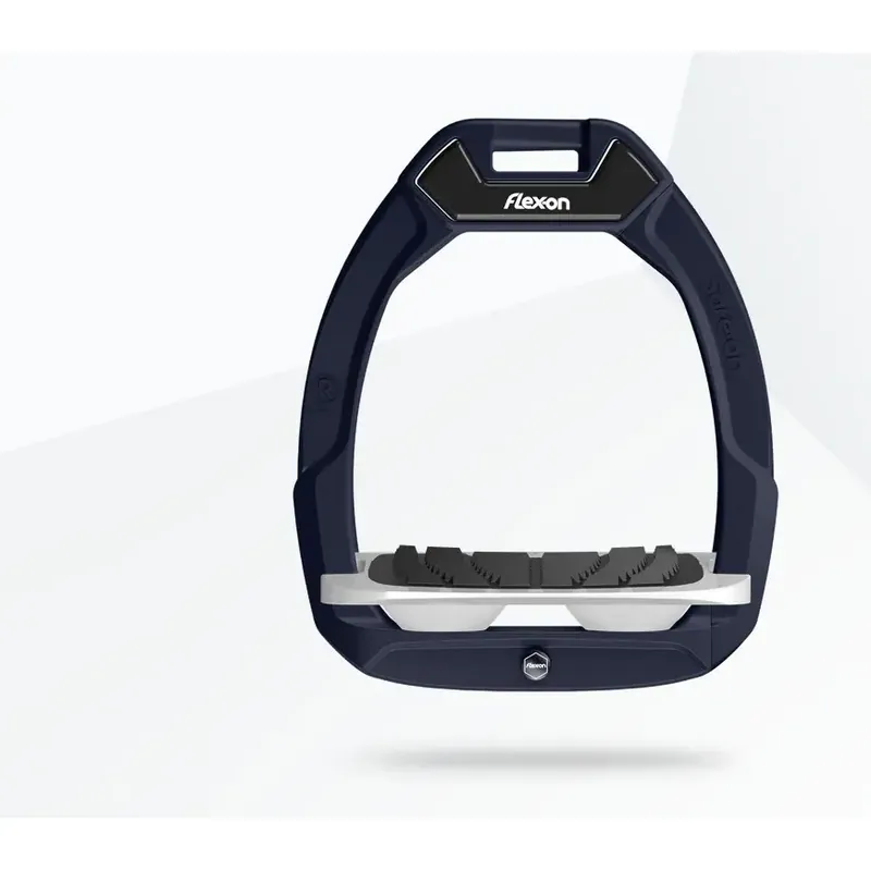 Reapris - Säkerhetsstigbyglar Ridning Lutande Grip Aluminium/Grå/Vit Flex-On Safe-On