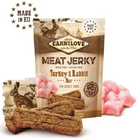 Carnilove Meat Jerky Turkey & Rabbit Bar 100g - Bästa pris