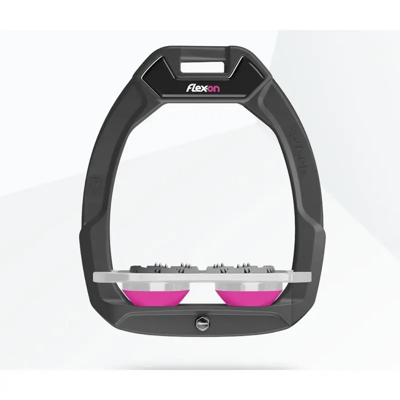 Säkerhetsstigbyglar Plat Ultra Grip Antracit/Grå/Rosa Flex-On Safe-On | Kampanjpris