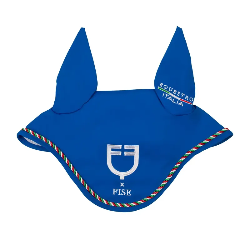 Kort huva för häst i material med snöre Equestro X Fise | Deal