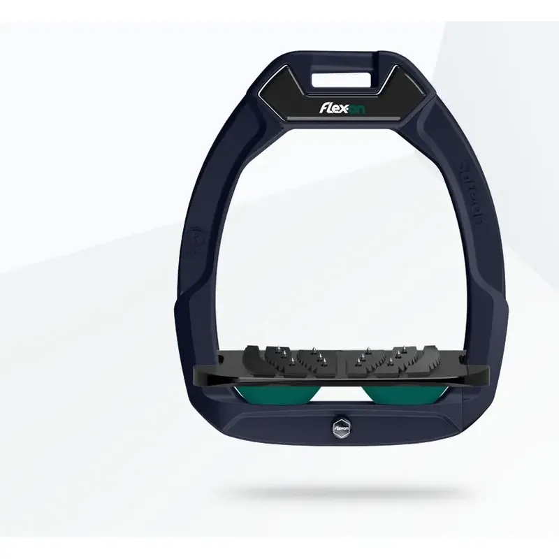 Säkerhetsstigbyglar Ridning Lutande Ultra Grip Aluminium/ Svart/ Grön Flex-On Safe-On | Rabatt
